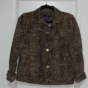 Chaps Snake Print Jacket 🤎